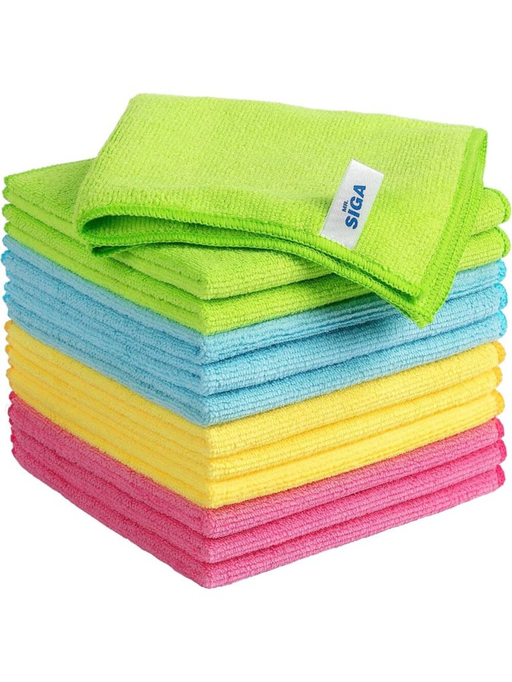 Streak-Free Microfiber Cleaning Cloths - 12 Pack, Ultra-Absorbent Towels for